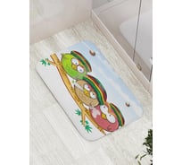Коврик противоскользящий JoyArty "Птицы растаманы" для ванной, сауны, бассейна, bath_78561