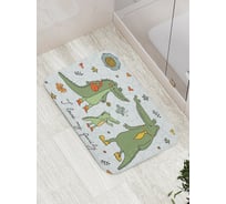 Коврик противоскользящий JoyArty "Семья крокодилов" для ванной, сауны, бассейна, bath_34548