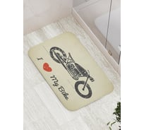 Коврик противоскользящий JoyArty "Любовь и мотоцикл" для ванной, сауны, бассейна, bath_9929