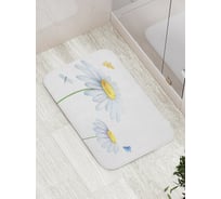 Коврик противоскользящий JoyArty "Ромашки и стрекоза" для ванной, сауны, бассейна, bath_18368