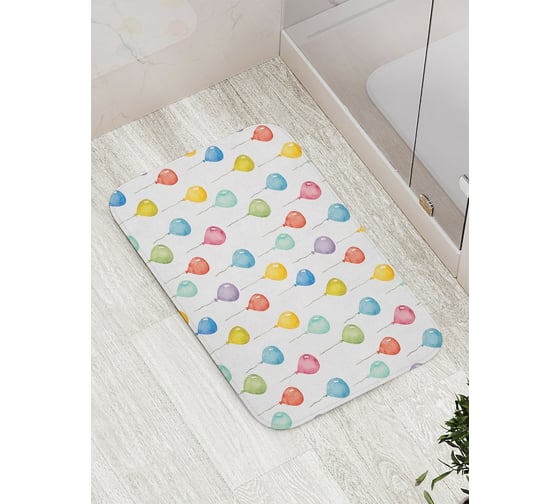 Коврик противоскользящий JoyArty "Шары взлетают в небо" для ванной, сауны, бассейна, bath_18372 1