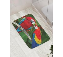 Коврик противоскользящий JoyArty "Пара попугаев" для ванной, сауны, бассейна, bath_79851