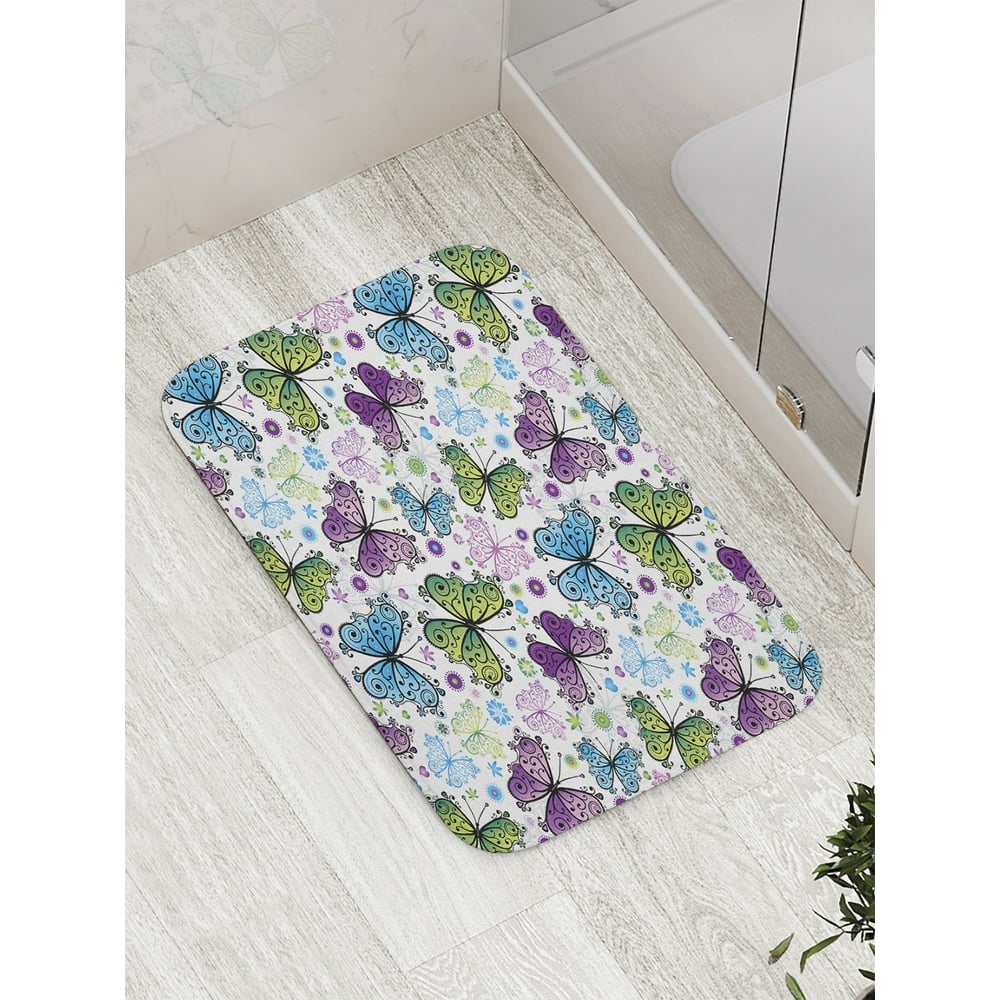 Коврик противоскользящий JoyArty "Бабочковое покрытие" для ванной ...