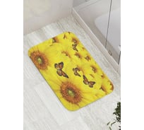 Коврик противоскользящий JoyArty "Бабочки на цветах" для ванной, сауны, бассейна, bath_9861