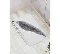 Коврик противоскользящий JoyArty "Перо писателя" для ванной, сауны, бассейна, bath_20206