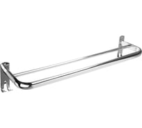 Полка для полотенец SonWelle с крючками, 60 см, хром, нержавеющая сталь 542-007