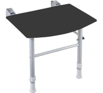 Сиденье для душа нстенное с антибактериальным покрытием чёрное Nofer 15042.PIE.N