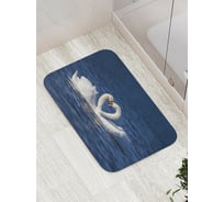 Коврик противоскользящий JoyArty "Любовь лебедей" для ванной, сауны, бассейна, bath_79748