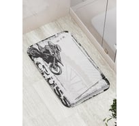 Коврик противоскользящий JoyArty "Мотоциклист трюкач" для ванной, сауны, бассейна, bath_17784