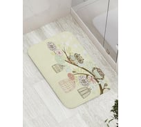 Коврик противоскользящий JoyArty "Испуганные совы" для ванной, сауны, бассейна, bath_10825