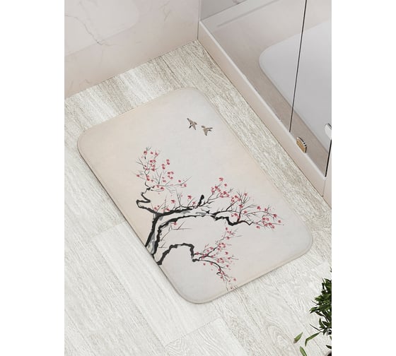 Коврик противоскользящий JoyArty "Улетающие птицы" для ванной, сауны, бассейна, bath_17415 1