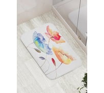 Коврик противоскользящий JoyArty "Модельные цветы" для ванной, сауны, бассейна, bath_14553
