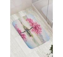Коврик противоскользящий JoyArty "Вишня в отражении" для ванной, сауны, бассейна, bath_15146
