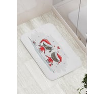 Коврик противоскользящий JoyArty "Влюбленное рождество" для ванной, сауны, бассейна, bath_20067
