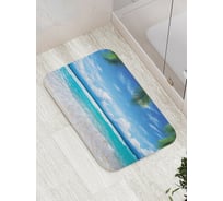 Коврик противоскользящий JoyArty "Райский пляж" для ванной, сауны, бассейна, bath_10383