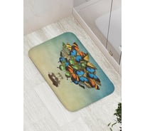 Коврик противоскользящий JoyArty "Полет на бабочках" для ванной, сауны, бассейна, bath_3542