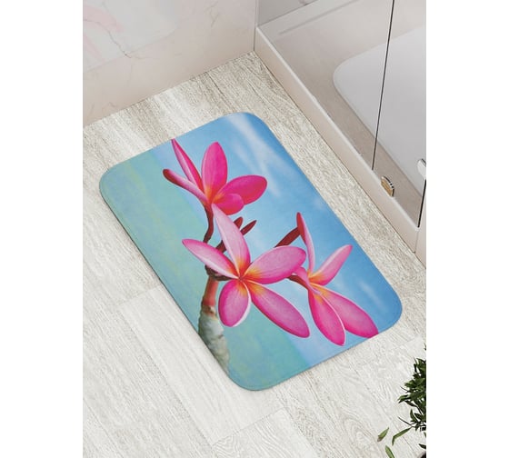 Коврик противоскользящий JoyArty "Цветы на берегу" для ванной, сауны, бассейна, bath_2626 1