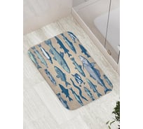 Коврик противоскользящий JoyArty "Рыбное движение" для ванной, сауны, бассейна, bath_2790
