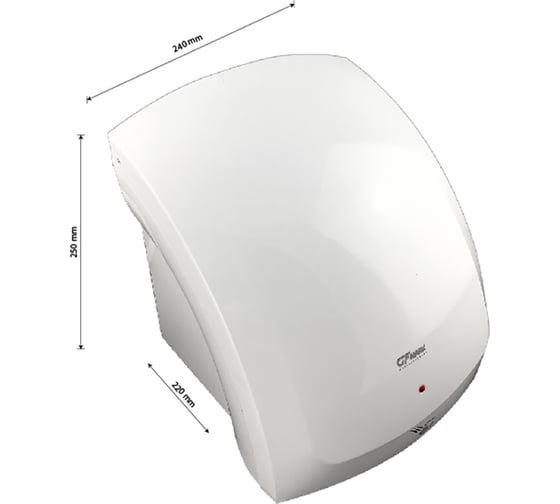 Сушилка для рук GFmark цвет белый, с подсветкой, КЛАССИКА, 1800W 6900