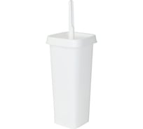 Ершик для унитаза Step, с подставкой, пластик, белый Spin&Clean 249490