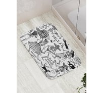 Коврик противоскользящий JoyArty "Фиеста у скелетов" для ванной, сауны, бассейна, bath_20605