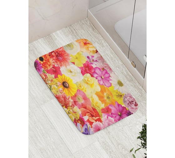 Коврик противоскользящий JoyArty "Коллекция цветов" для ванной, сауны, бассейна, bath_12327 1