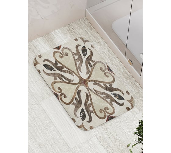Коврик противоскользящий JoyArty "Мрамор в завитках" для ванной, сауны, бассейна, bath_18903 1