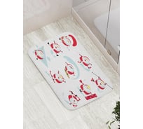 Коврик противоскользящий JoyArty "Спортивный Дед Мороз" для ванной, сауны, бассейна, bath_78671