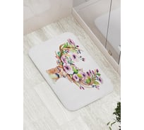 Коврик противоскользящий JoyArty "Олень с цветами в рогах" для ванной, сауны, бассейна, bath_126833