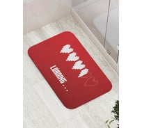 Коврик противоскользящий JoyArty "Загрузка сердец" для ванной, сауны, бассейна, bath_53911