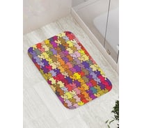Коврик противоскользящий JoyArty "Красочные пазлы" для ванной, сауны, бассейна, bath_13140