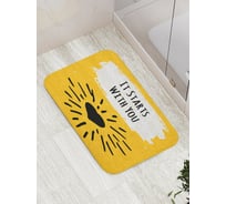 Коврик противоскользящий JoyArty "Это начинается с тобой" для ванной, сауны, бассейна, bath_16002