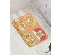 Коврик противоскользящий JoyArty "Стиль кота" для ванной, сауны, бассейна, bath_9628