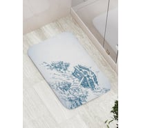 Коврик противоскользящий JoyArty "Опасное жилье" для ванной, сауны, бассейна, bath_14931