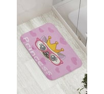 Коврик противоскользящий JoyArty "Милый кот в очках" для ванной, сауны, бассейна, bath_11984