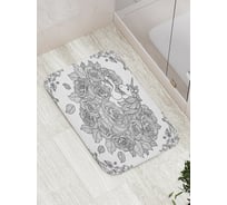 Коврик противоскользящий JoyArty "Единорог в цветах" для ванной, сауны, бассейна, bath_19541