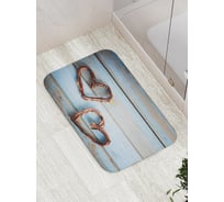 Коврик противоскользящий JoyArty "Два сердца" для ванной, сауны, бассейна, bath_92009