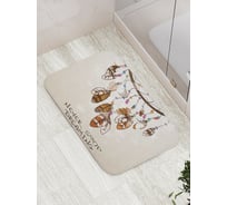 Коврик противоскользящий JoyArty "Перья ловца снов" для ванной, сауны, бассейна, bath_7353