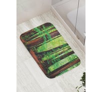 Коврик противоскользящий JoyArty "Зеленеющий лес" для ванной, сауны, бассейна, bath_12596
