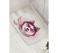 Коврик противоскользящий JoyArty "Стильный пес" для ванной, сауны, бассейна, bath_15531