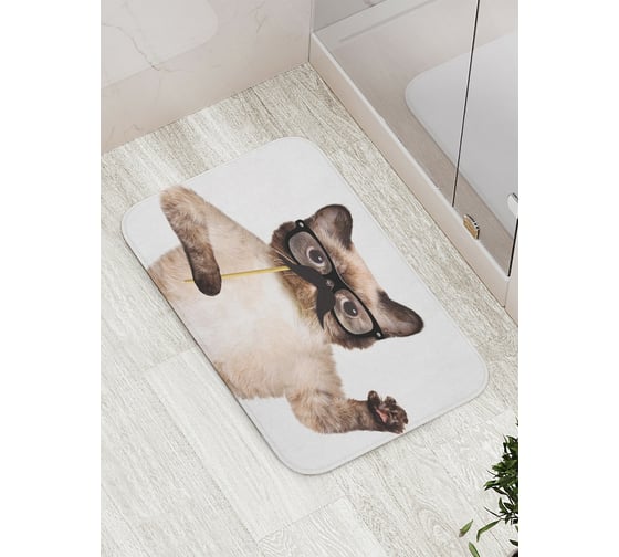 Коврик противоскользящий JoyArty "Кот юморист" для ванной, сауны, бассейна, bath_78569
