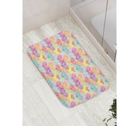 Коврик противоскользящий JoyArty "Разнообразие сердец" для ванной, сауны, бассейна, bath_43940