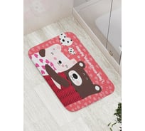 Коврик противоскользящий JoyArty "Мишки обнимаются" для ванной, сауны, бассейна, bath_91935