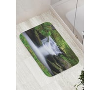 Коврик противоскользящий JoyArty "Водопад в осеннем лесу" для ванной, сауны, бассейна, bath_13905