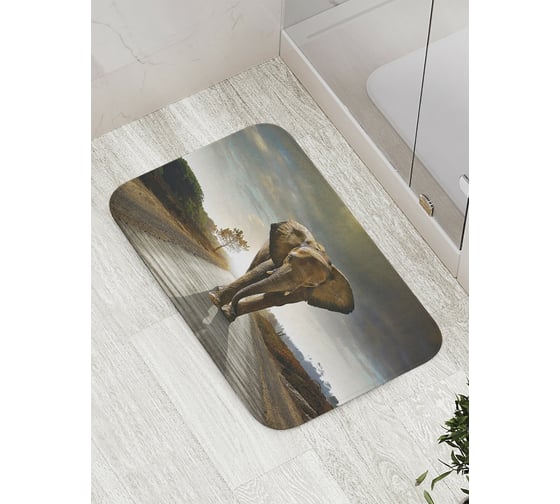 Коврик противоскользящий JoyArty "Слоновая дорога" для ванной, сауны, бассейна, bath_8248 1