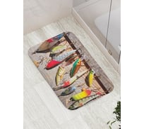 Коврик противоскользящий JoyArty "Набор блесен" для ванной, сауны, бассейна, bath_4643