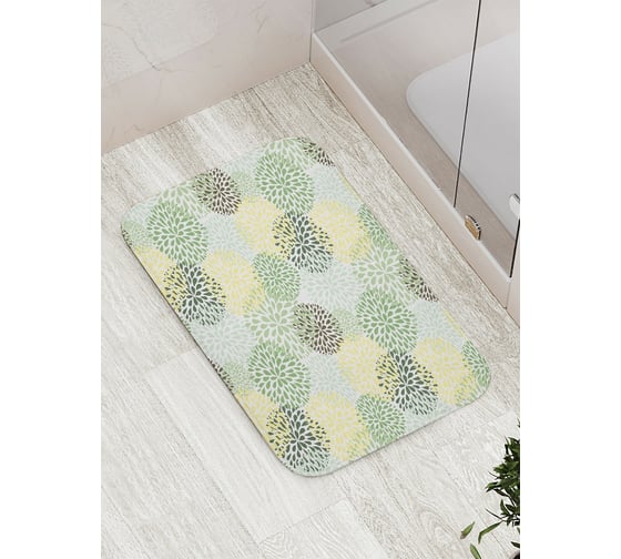 Коврик противоскользящий JoyArty "Цветущие брызги" для ванной, сауны, бассейна, bath_11561