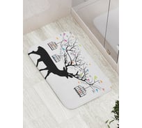 Коврик противоскользящий JoyArty "Олений лес" для ванной, сауны, бассейна, bath_12794