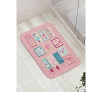 Коврик противоскользящий JoyArty "Марки для писем любви" для ванной, сауны, бассейна, bath_91947