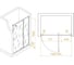 Душевая дверь RGW 120-130x195 PA-008 Чёрный/Прозрачное/6 мм (Easy) 350800813-14 2
